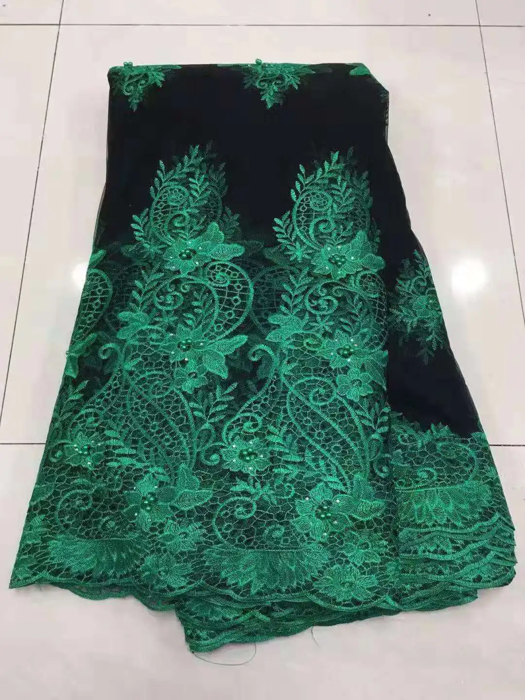 

2019 Latest French Nigerian Laces Fabrics High Quality Tulle African Laces Fabric Wedding African French Tulle Lace Fabric ZJ128