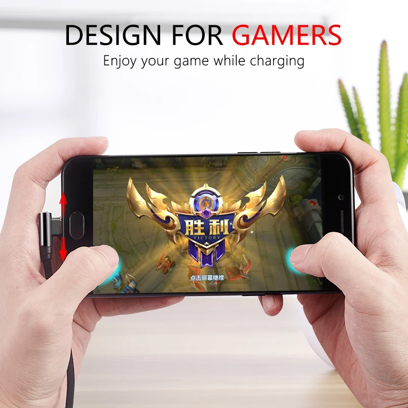 Кабель зарядный ASINA Micro USB под прямым углом 90 градусов Дата кабель для Xiaomi Huawei Oneplus