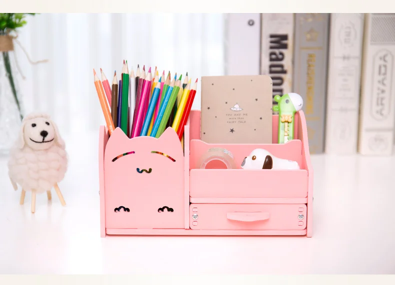 Caixa de Lápis de Armazenamento Caixa de Gaveta de Lápis Artigos de Papelaria do Escritório Muiti Função Mesa Mesa da Escola Pen Simples Prateleira Titular 20 caneta gaveta caso caixa de armazenamento mesa