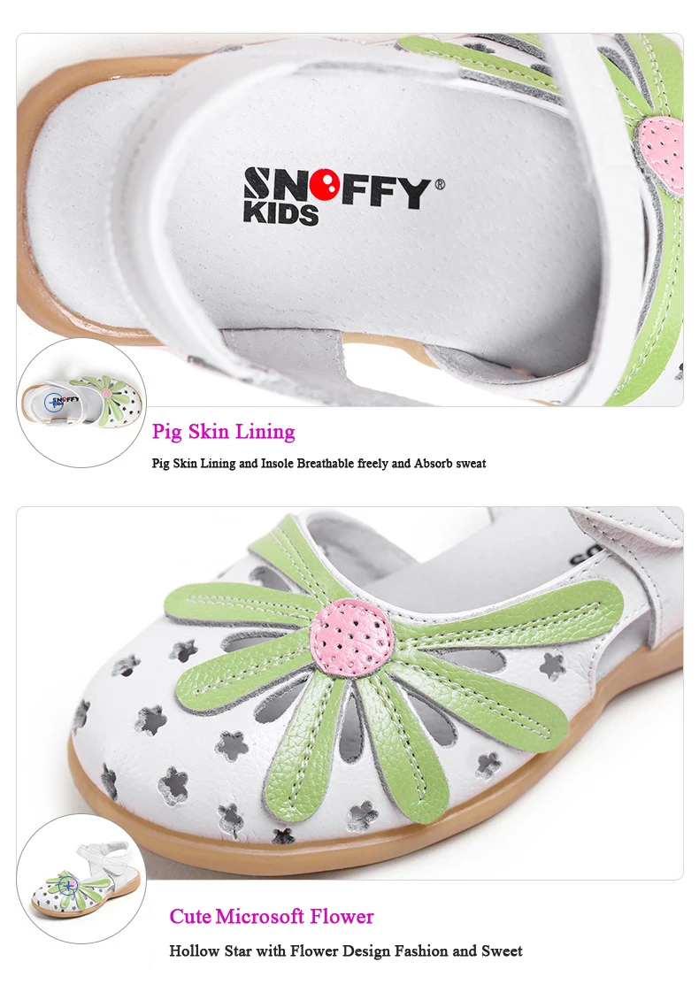 Snoffy/детские сандалии для девочек; Летняя обувь принцессы из натуральной кожи; детские кожаные сандалии со звездами и цветами; TX152