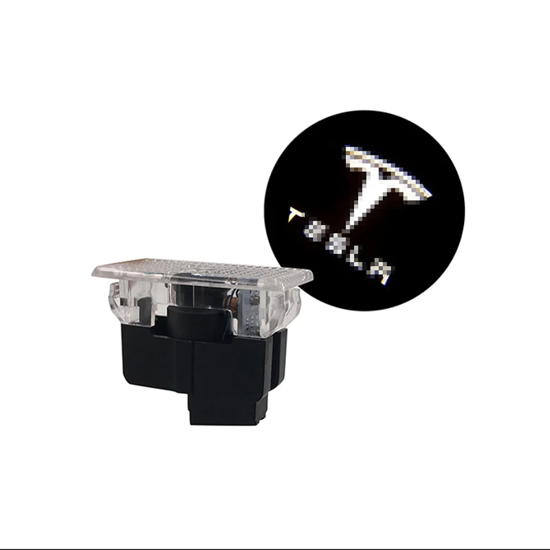 

2pcs LED Car Door Welcome Light for Tesla Model 3 S X Laser Ghost Shadow Light Projectior Decorative Lamp Auto Accessories