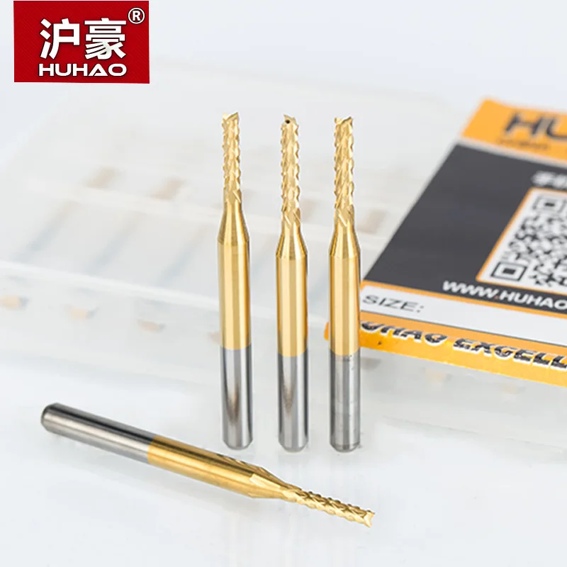 KLOT 10pcs Solid Carbide Fish Tail End Mill 0.6mm-3.175mm PCB Diamond Cut Bits