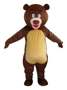 

Brown Bear mascot costumes 100% real picture adults christmas Halloween Outfit Fancy Dress Suit Free Shipping2019New