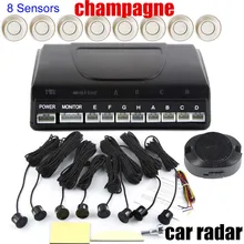 no LED display monitor car Parking Sensor 8 sensors car Reverse Radar System backup radar sensor sound alert 9 colors to choose