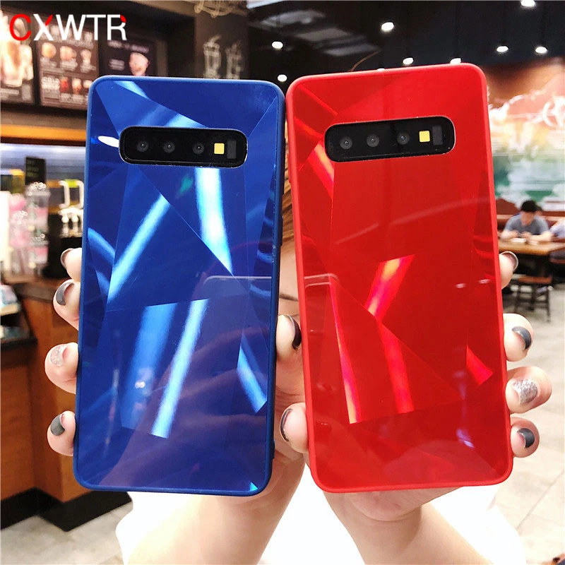 

3D Diamond Glitter Mirror Case for Samsung Galaxy S10 E S9 S8 Plus Note 9 8 A6 A7 A8 A9 2018 Case Silicone Soft Candy Cover