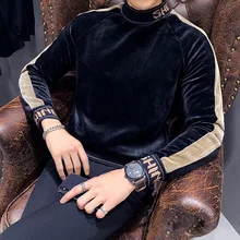 Модный свитшот-худи, приталенный флисовый свитер, уличная мода, мужская повседневная одежда, Зимняя мужская толстовка с капюшоном, черный бархатный пуловер для мужчин