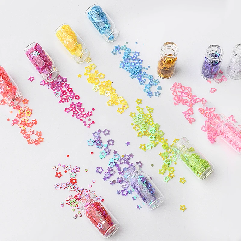 Nail Powder Set 48 Bottles/Set Nail Art Sequins Glitter Powder Manicure Decoral Tips Polish Stickers Mixed Design Case