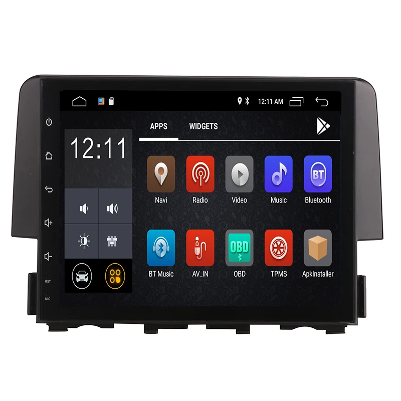 Cheap Octa Core Android 8.0 8.1 Fit HONDA CIVIC 2016 2017 2018 2019 Car DVD Player Navigation GPS Radio rear camera free as gift 1