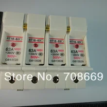 63A цилиндрический держатель предохранителя 4 P с светодиодный RT18-63X