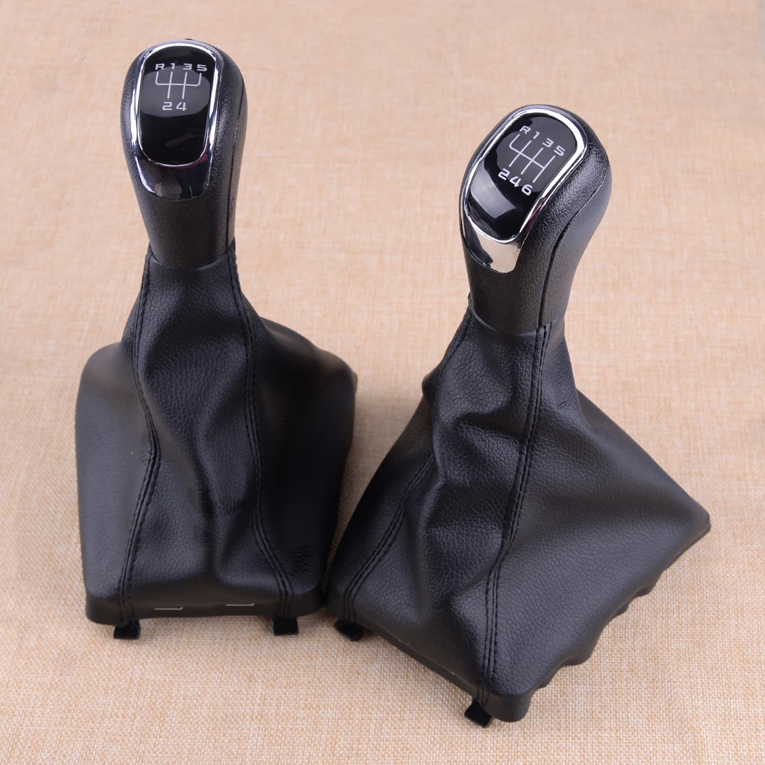 

New Fit For Skoda Superb 2008 2009 2010 2011 2012 Black 5 6 Speed Gear Stick Shift Shifter Knob Gaiter Frame Lever Car 1Z0711141