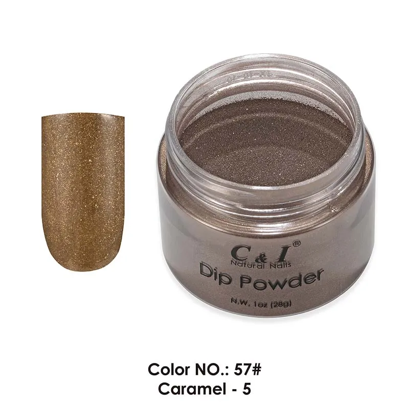 C& I Dip Powder, color#30-#60, цвет ногтей, эффект геля для ногтей, 28 г - Цвет: 57