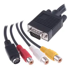 ПК VGA к S-Video AV RCA TV Out конвертер кабель адаптер OD889