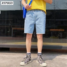 Новая мода для мужчин s рваные короткие джинсы мужские шорты прямые повседневные мужские джинсовые шорты для мужчин