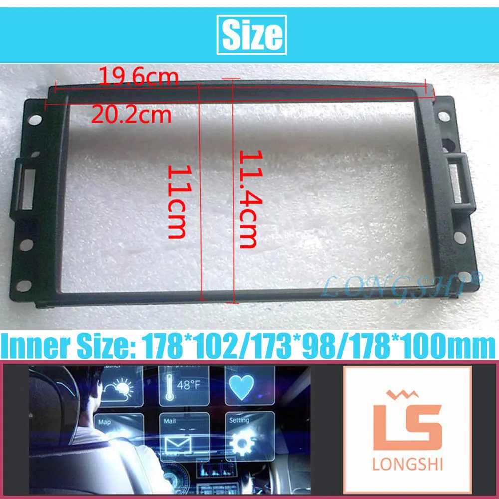 Longshi двойной Din Одежда высшего качества рама для вагонетки с противовесом Радио панель для CHEVROLET/HUMMER H3/BUICK/PONTIAC/Сатурн/SAAB 97X 2DIN
