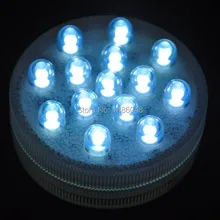 12 шт./лот Удаленная погружная светодиодная водонепроницаемая лампа для декорации на свадьбу с 14 шт. яркими светодиодами