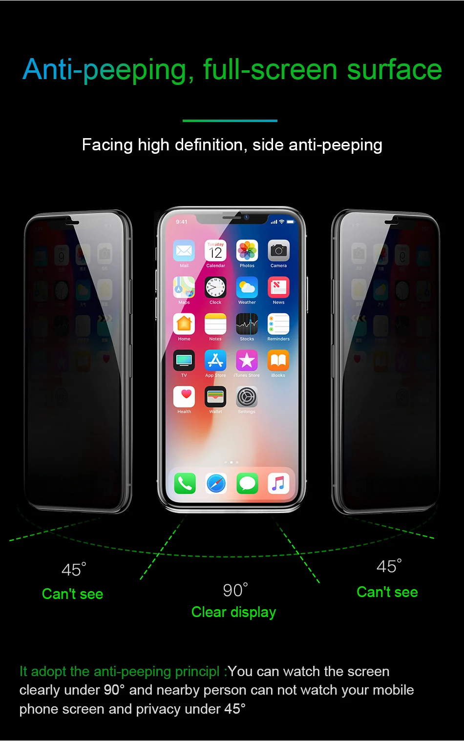 Защитная пленка Baseus для iPhone X 10, Xr, Xs Max, защитная пленка, полное покрытие, закаленное стекло для iPhone Xs