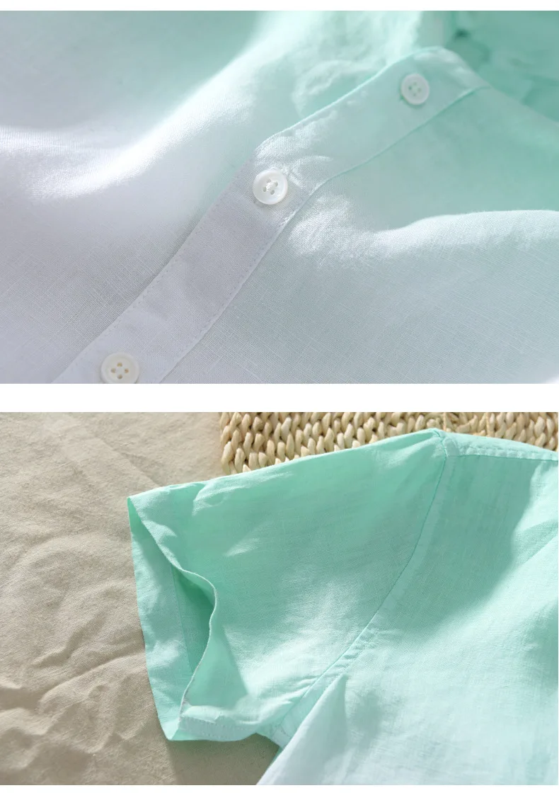 Летняя модная футболка с переходом цвета мужская с коротким рукавом льняная хлопковая дышащая модная удобная рубашка Топы Азиатский размер 739