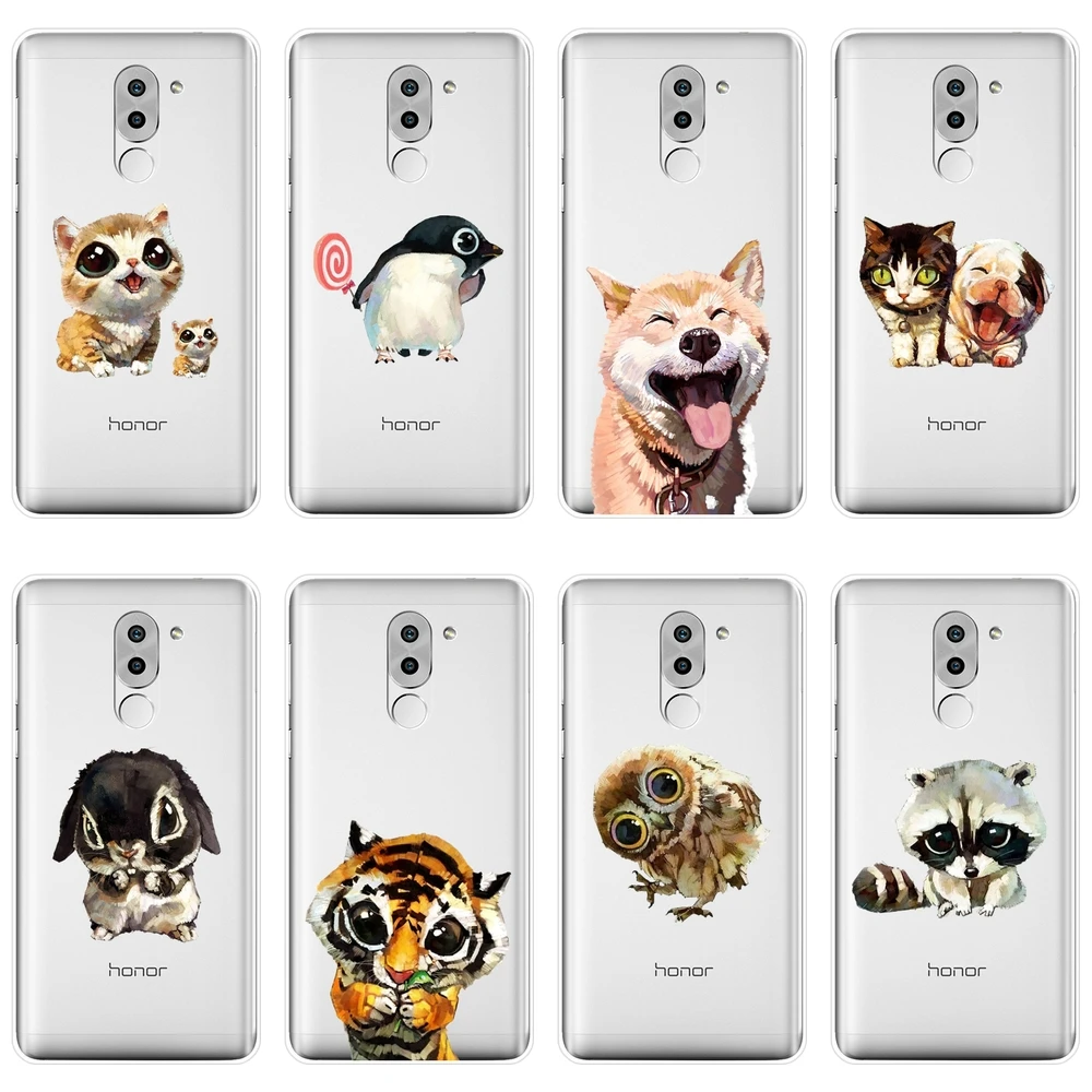 Чехол накладка для Huawei Honor 6A 4C 5C 6C Pro мягкий силиконовый чехол 4X 5A 5X 6 6X с собакой