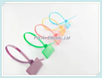 

Premium Plastic Nylon Cable Ties with Board for Marking Self Locking Ties 4*150mm - 100 pcs/ lot Nylon Cable Ties