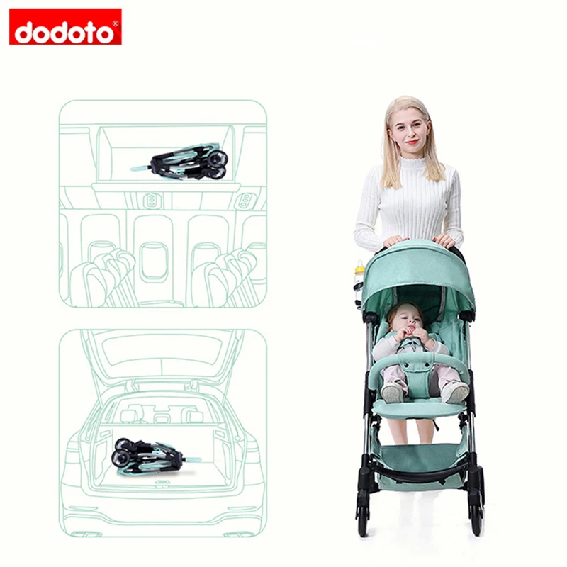  Lightweight Folding Portabl Baby Stroller High Landscape Can Sit Can On The Airplane Travel System 