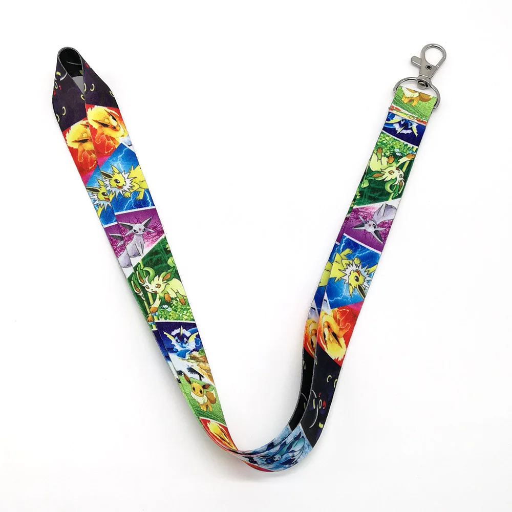 20/лот Espeon Umbreon Ash Ketchum Mewtwo Ho Oh Eevee Jolteon Flareon Lanyard Key Card ID Chain шейный ремень вечерние в