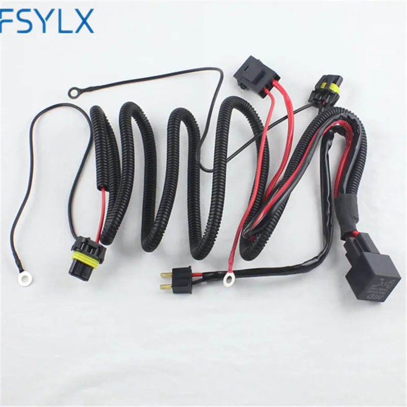 FSYLX 12 в 35 Вт 55 75 HID H7 h8 h11 9005 9006 проводной контроллер жгут проводов для подключения