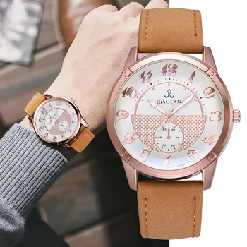 

Fashion Blu Ray Glass Wristwatch Men Alloy Quartz Watches High Quality Leather Hour Clock Drop. 3.22