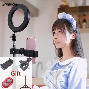 

Ring light with stand video LED telephone ring lamp makeup selfie light phone Bluetooth remote double clip photo studio CD50 T10