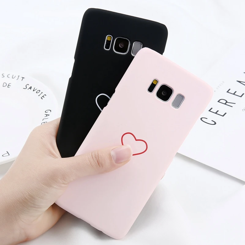 Lovebay жесткие чехлы для пар, чехол для samsung Galaxy S7 Edge S8 S9 Plus Note 8 9 Love Heart стильная модная простая задняя крышка