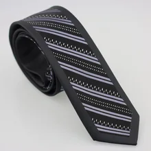 Yibei Coachella Галстуки черный галстук узкий граничит с фиолетовым диагональной полосатый серебряный малый точки микрофибры Тонкий Gravata Masculina