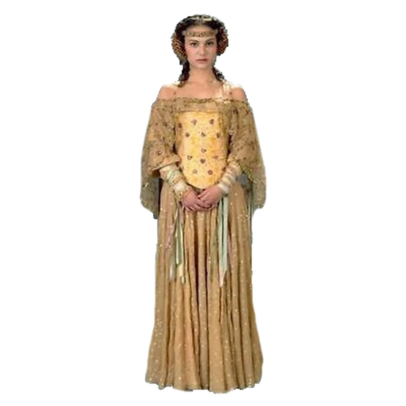Костюм для косплея «Звёздные войны III», платье королевы Падме наберри амидалы+ головной убор