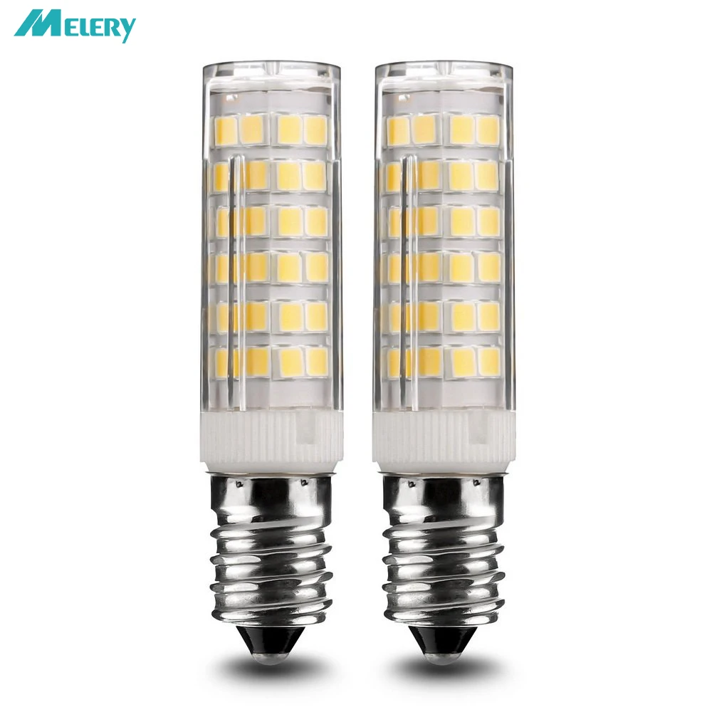 

LED Light Bulbs Screw Incandescent Lamp E14 7W/500LM Warm white 3000K Fridge Lamp Chandelier 360 Degree Beam Angle -2PACK