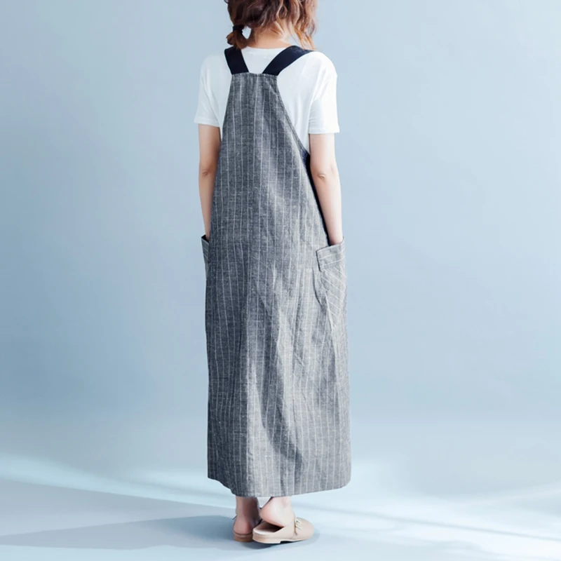 Women Striped Dress 2018 Summer Sexy Strap V Neck Sleeveless Casual Loose Solid Long Maxi Dresses Plus Size Oversized Vestidos Dresses