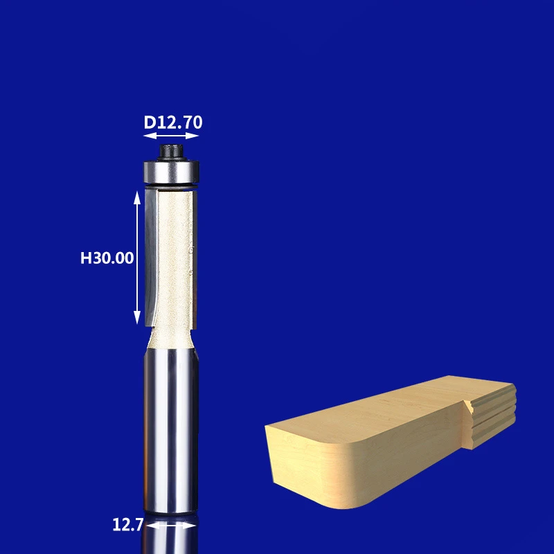 1 шт., твердосплавный деревообрабатывающий фрезерный станок с ЧПУ, фрезерный резак, дерево, МДФ, 2 флейты прямой концевой фрезы, триммер Гравировальный Бит - Длина режущей кромки: 12.7x12.7x30