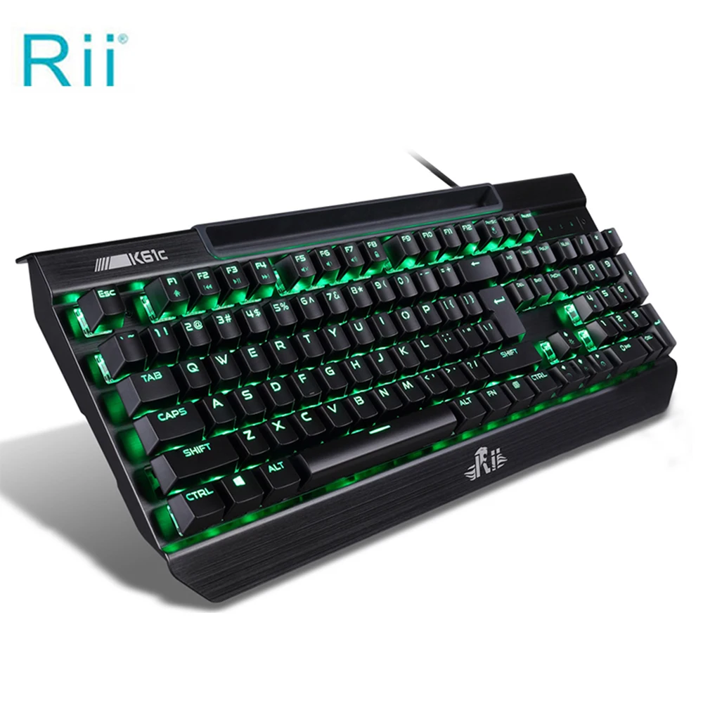

Original Rii K61 USB Mechanical Gaming Keyboard Blue Switch With 3 Macro Key Backlight for PC/Laptops PC Gamer Gaming Keyboard
