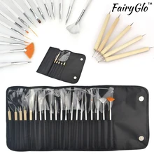 Набор для маникюра FairyGlo, 20 шт., кисти для ногтей, ручки, инструмент для рисования, ручка для профессионального маникюра, УФ-гель, набор для маникюра, Гель-лак