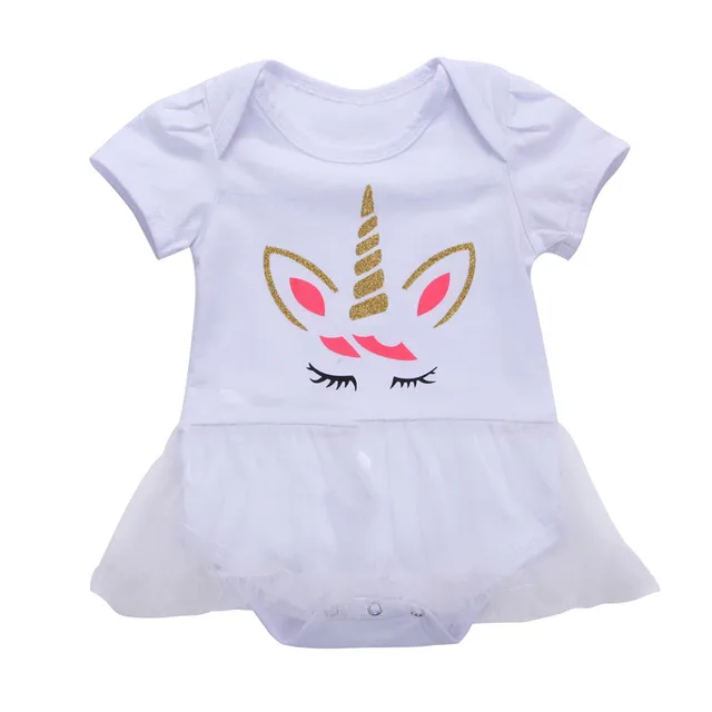 Hot Sell Infant Toddler Baby Girls Clothes Short Sleeve Unicorn