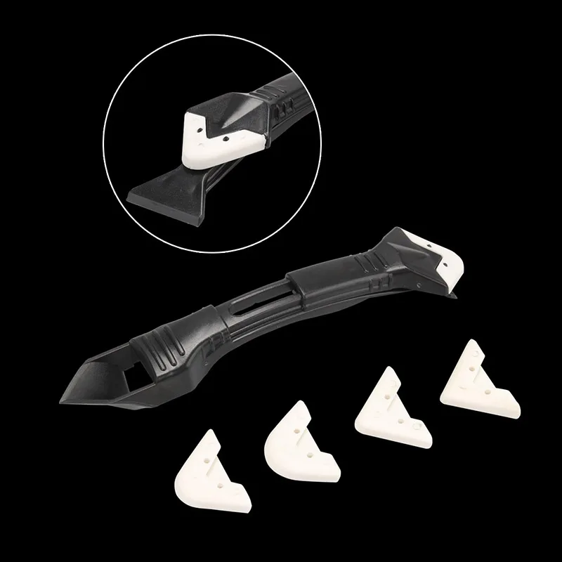 

1 Set Practical 3 in 1 Sealant Angle Scraper Silicone Grout Caulk Tool Kit Set Cleaning Blade Remover Tool