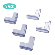 5 шт./лот, Прозрачный детский безопасный Угловой протектор из ПВХ, для детей, мягкий, прозрачный стол, край стола, угловые ограждения, защитные изделия, стекло