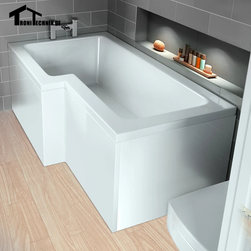 Modern L Shaped Acrylic Front Side Bath Panel Only For Shower Bath