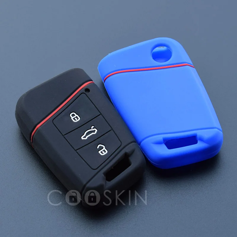 Силиконовый резиновый чехол для ключа Volkswagen VW Passat Magotan B8 Skoda kodiaq A7 Smart Remote Protect 100