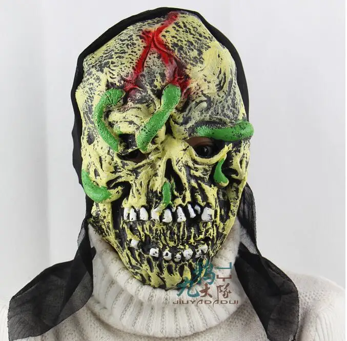 

2017 New style high quality creepy skull Mask Skull snake Scary full face mask for Halloween cosplay party