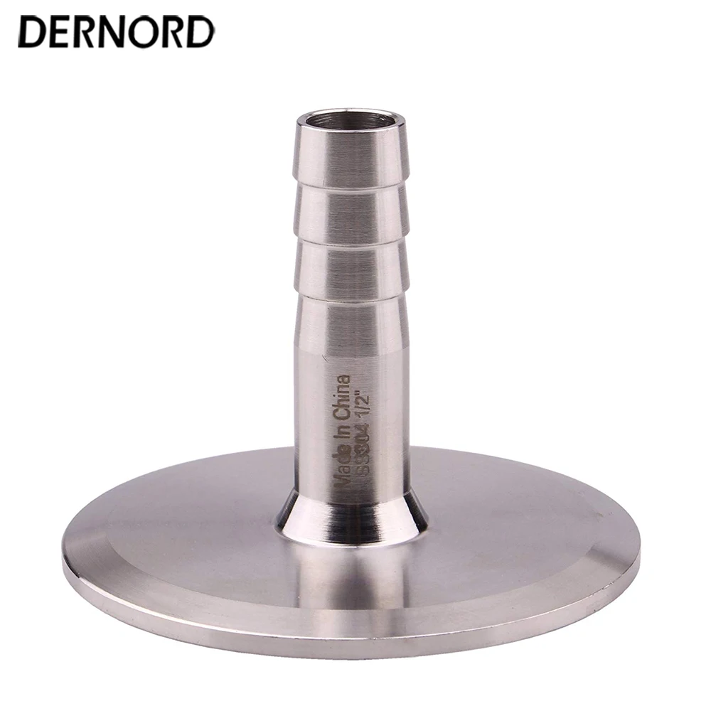 DERNORD 1/2" Sanitary Hose Barbed Pipe Fitting to 2" Tri Clamp SUS304