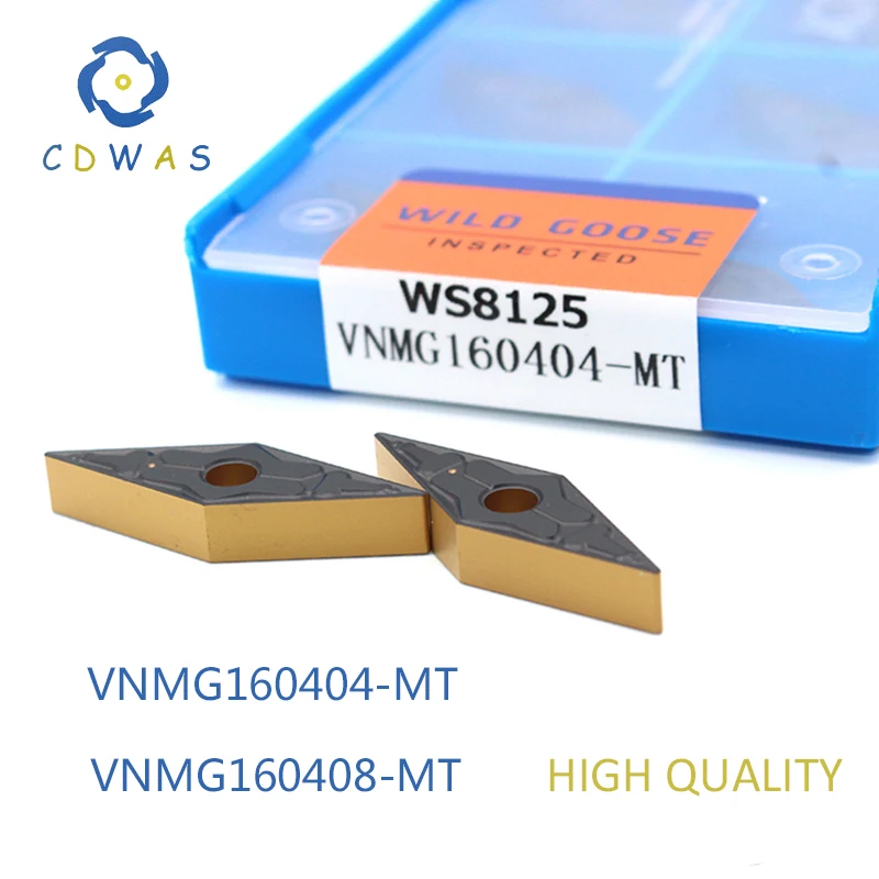 

10PCS High Quality VNMG160404 VNMG160408 MT Tungsten Carbide Insert External Turning Tool Lathe Cutter Tool work for Steel