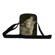 Мужские мини-сумки на плечо с объемным изображением животных, крутая Детская сумка-мессенджер с принтом волка, Детская сумка через плечо, маленькая сумка для мальчиков, высокая Сумка-слинг