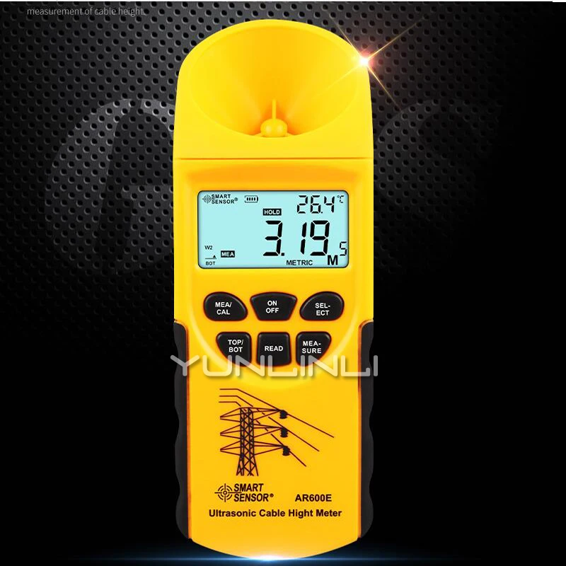 

Ultrasonic Cable Altimeter Handheld High Precision Aerial Cable Height Measuring Instrument Ranging Equipment AR600E