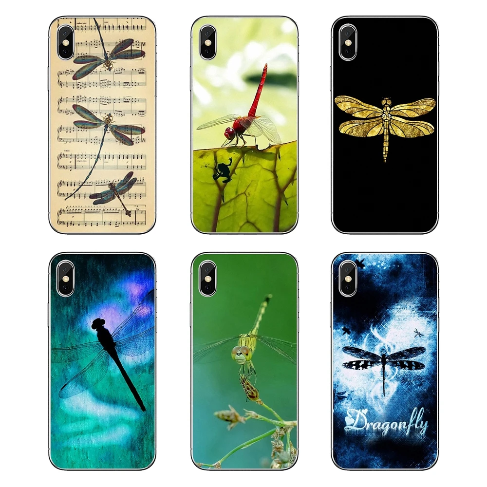 Прозрачные мягкие чехлы для Huawei Honor 8 8C 8X 9 10 7A 7C Mate 20 Lite Pro P Smart Plus Design Dragonfly Zoom Art |