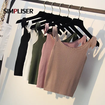 

Ice Cool Rayon Vest Women Summer Knitting Tops Ladies Casual Sweater Pullovers Knitted Tank Women Sweaters And Pullovers 2019