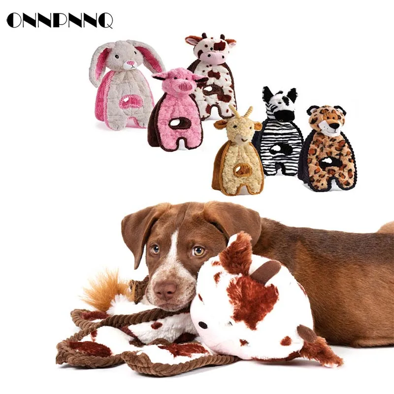 

Soft Animal Plush Dog Toy Interactive Toy For large Dog Puppy Cat Funny Bite Resistant Chew Squeaker Puzzle Pet Supplies
