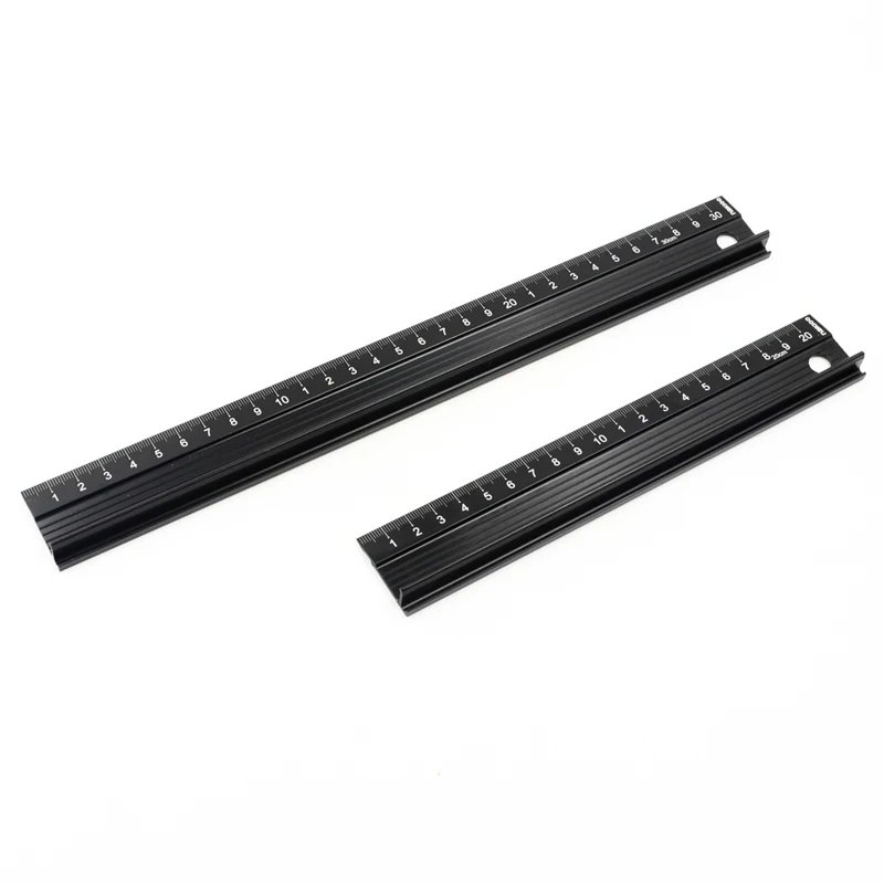 

Manual Diy Leather Tool Steel Ruler Aluminium Alloy Multifunctional Guide Cutting Ruler Protective Anti slide Ruler Steel Rule